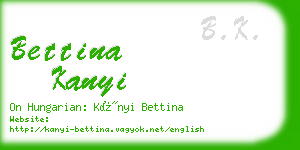 bettina kanyi business card